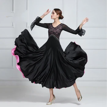 Vysoká Kvalita Nové Ballroom dance súťaže šaty štandardné šaty moderného tanca kostým ženy sála valčík 4 Farebné šaty
