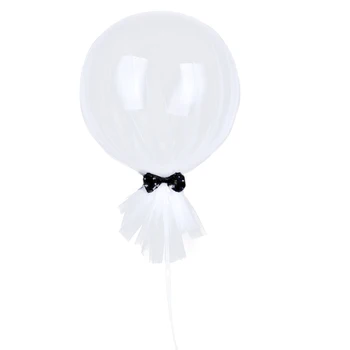4 Nastavte Tabuľka Balón Kit 18-palcové Bowknot Tylu Kolo Balóny S Poliakmi Dekoratívne Balóny Na Výročie Svadby, Svadobné Sprcha