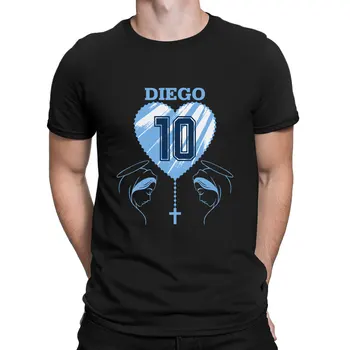 Božiu ruku, Rip S Ruženca A Svätá Mária Diego Maradona 10 Originálne Pletené Voľný čas okolo Krku Pohodlné Blázon t-shirt
