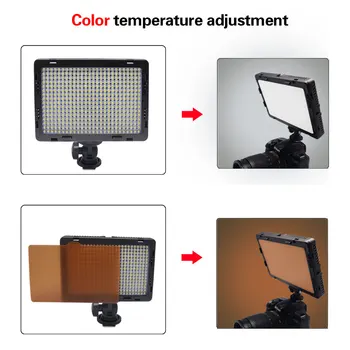 Mcoplus LED-340A Video LED Svetlo pre ZRKADLOVKY Videokamery videokamery Video Streľba Lumen 1600LM s Hot Shoe Mount