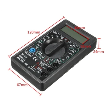 Min Tester Tools NOVÝ Profesionálny Digitálny Multimeter LCD DC AC Ohm Napätie Meter Ampér Bzučiak Funkčná Skúška Sonda Ttransistor