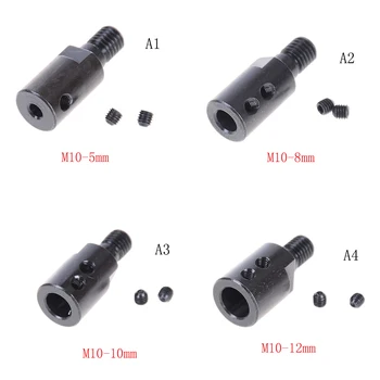 Black 5 mm/8 mm/10 mm/12 mm Ramienka M10 Arbor Tŕň Konektor Adaptéra rezného Nástroja Príslušenstvo Pre uhlovú Brúsku