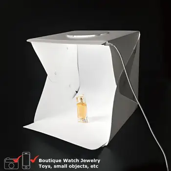 Prenosné 30x30cm Mini Skladacie Lightbox LED Svetlo na Fotografovanie Studio Softbox