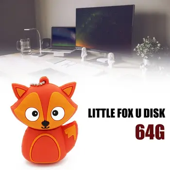 Kreatívne Cartoon Fox Pero Disk Flash Prenosné USB 2.0 U-disk Externý Memory Stick pre Notebooky a PC Notebook