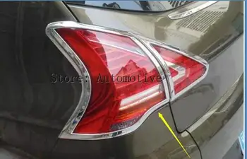 ABS Chrome Zadné zadné Svetlo lampy kryt/Zadné svetlo zahŕňa 2 KS/Set pre Dongfeng na Peugeot 3008 2013-