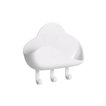 Kúpeľňa Mydlo Box Roztomilý Cloud tvar Dekoračné Háčiky na Stenu Okuliare, Telefón, Diaľkové Ovládanie Úložný Box Punč Zadarmo