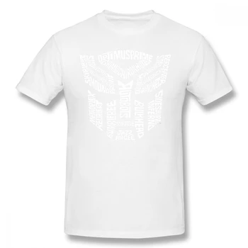Muži Oblečenie Transformátory Sci-Fi Akčný Film T-Shirt Transformer Autobots Biele Krátky Rukáv Fashion