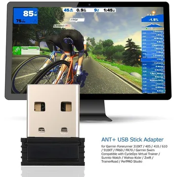 USB ANT+ Stick Adaptér pre Garmin Zwift Adaptér Požičovňa ANT+ Snímač Rýchlosti TrainerRoad na Upgrade na Bicykli Tréner Prijímač