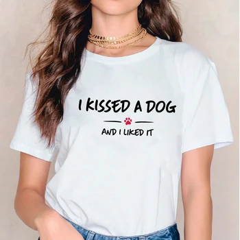 Tričká pre Ženy T-shirts Pes, Mačka Packa Milujú Karikatúry Pet 90. rokov Trend Dámy Tlač Lady Dámske Grafický Hornej Ženský Čaj T-Shirt