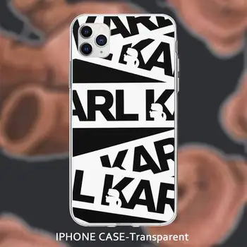 Lagerfeld KARLS Luxusné značky Transparentné mäkký kryt puzdro pre iphone se 2020 6 6 7 8 plus x xs max xr 11 12 pro max coque