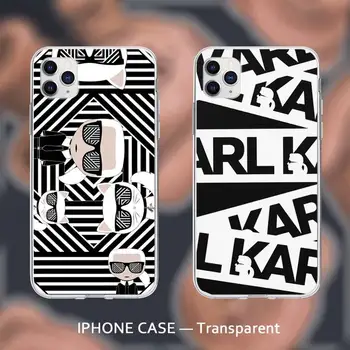 Lagerfeld KARLS Luxusné značky Transparentné mäkký kryt puzdro pre iphone se 2020 6 6 7 8 plus x xs max xr 11 12 pro max coque