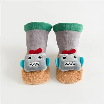 Newbron baby ponožky batoľa detský cartoon zvieratá kvet ponožky dieťa dieťa hrubé teplé podlahy ponožky pre 0~2t zábavné ponožky pre deti