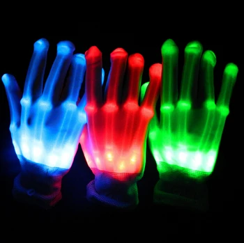 2018 hot LED osvetlenie rukavice blikajúce cosplay novinka rukavice LED Panel dodáva svetlo hračka položka Halloween Party rukavice 200PC