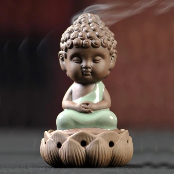 1pcs Little Buddha Kadidlo Horák Keramické Zen Ganeš Lopatku Stick Kadidlo Držiteľ Keramické Difúzor Bakhoor Porte Encens 60KOB06