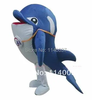 Maskot Hot Predaj Reklamný Maskot Krásne Blue Dolphin Maskot Kostým Kvalitné Kreslený Mascotte Karnevalové Kostýmy