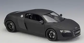 Well 1:24 Audi R8 Matte Black Diecast Model Automobilu Nové v Krabici