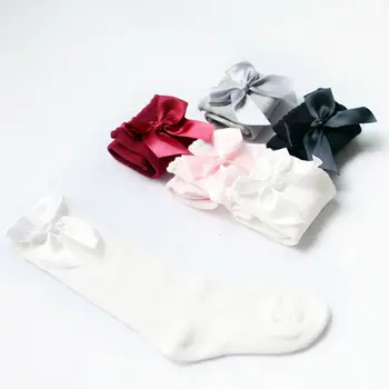 0-4 Rokov Dojčenská Baby Dievčatá Kolená Vysoké Ponožky Bavlna Luk Kolená Pevne Páse S Nástrojmi Súbor