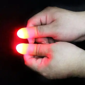 2 ks Magic LED Batériou Napájaný Palce Prsty Svetlo Trik Prop Strany Dodanie