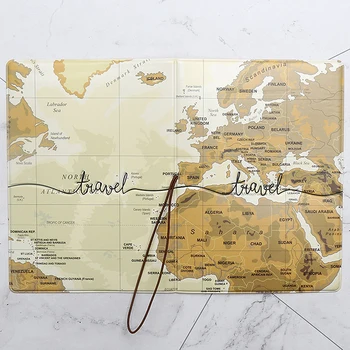 Kreatívne Mape Sveta Pas Kryt Peňaženky Taška List Muži Ženy PU Kožené ID Adresu Držiteľa Prenosné Stravovanie Cestovné Príslušenstvo