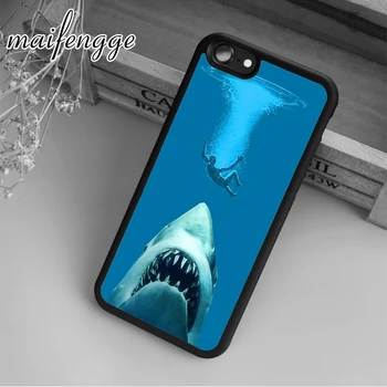 Maifengge Čeľuste Žralokov, Veľké Biele More, Oceán puzdro Pre iPhone 5 6 7 8 plus 11 12 Pro X XR XS Max Samsung Galaxy S6 S7 okraji S8 S9