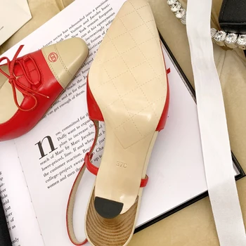 Francúzsky podnikania žien topánky sú najviac zaslúži klasický štýl 6typ vysokým podpätkom, námestie hlavu, zodpovedajúce farbám a mäkké kožené hornej