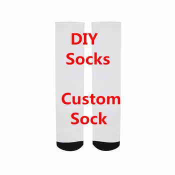 Vysoko Kvalitné Módne Vlastné 3D Tlač DIY Vlastný Dizajn Muži/Ženy Unisex Dlhé Ponožky Dizajn Ponožka Drop Shipping Veľkoobchodníci