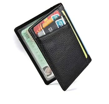 Super Slim Mäkké Peňaženky Kožené Mini Kreditnej Karty, Peňaženku, Kabelku Držiteľov Karty Mužov Peňaženky Tenké Malé