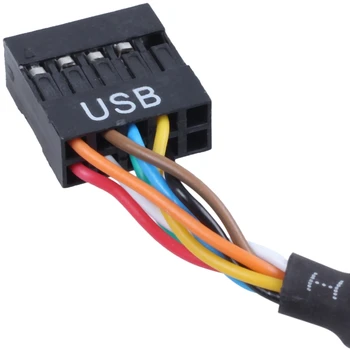 Čierna USB 2.0 9 Pin Samica na USB 3.0, 20 Pin Male Kábel, Adaptér Konektor