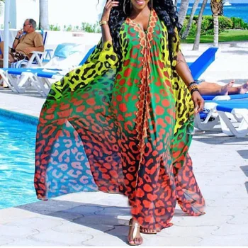 Africké Oblečenie Plus Veľkosť tvaru Singel svojim Šifón Šaty 2021 Ženy, Batwing Rukáv Šaty Dashiki Afriky Šaty