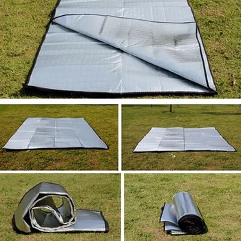 Nepremokavé obojstranná Skladacia Hliníková Fólia Pad Prenosný Malý Piknik Outdoor Camping Piknik Mat