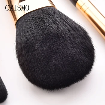 CRISMO 6PCS Módne Prenosný Multifunkčný Mäkké Vlasy, make-up Štetec Nastaviť Čierne Drevo Rukoväť Make-Up Štetce Kozmetické Nástroj