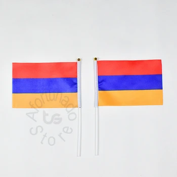 Arménsko 14*21 cm 10pieces vlajky zástavy Rukou máva Vlajkou Národnej Vlajky na stretnúť,Parade,party.Visí,dekorácie