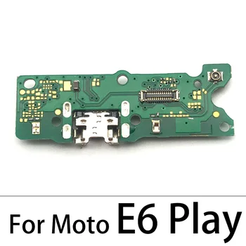 10Pcs/Veľa, USB Nabíjací Dock Konektor Nabíjacieho Portu Mikrofón Flex Kábel Pre Motorola Moto E6 Hrať Náhradné Diely