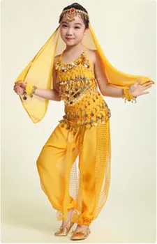 Nové Deti, Brušný Tanec Kostým Nastaviť Dievčatá Bollywood Dance Kostýmy Kostým Indián Pre Deti 2-3-4-5-7-8pcs