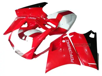 ABS Telo Kapotáže Kryt pre Ducati 748 916 996 998 Rok 1996 - 2002 Red White (B)