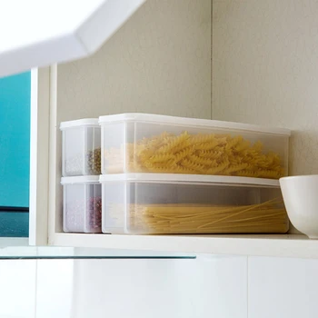 Zapečatené Úložný Box Obdĺžnik Transparentné Špagety Kontajner S Vekom Čerstvé Potraviny Vajcia Ryby Ostrejšie Chladnička Prútika Prípade