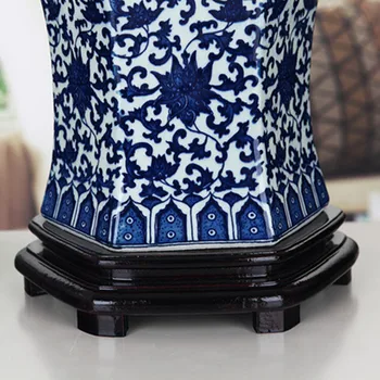Vintage štýl, porcelánu, keramiky stôl, stolové lampy na posteli čínsky Modré a Biele Porcelánové modrého porcelánu stolná lampa