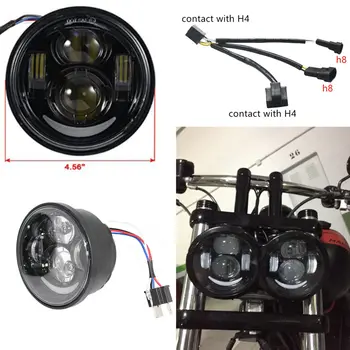 Doprava zadarmo Dual Svetlometu Pre Dyna Fat Bob FXDF Dyamker Projektor Svietidlá LED Svetlomety S DRL pre Motocykel