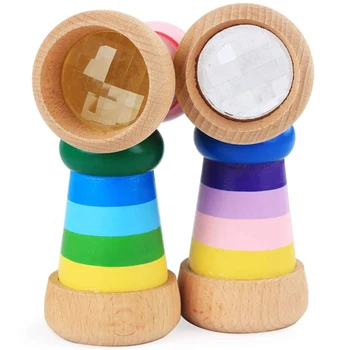 Rainbow Drevené Magické Mini Kaleidoskopu Bee Oko, Efekt Mnohouholník Prism Deti Hračka