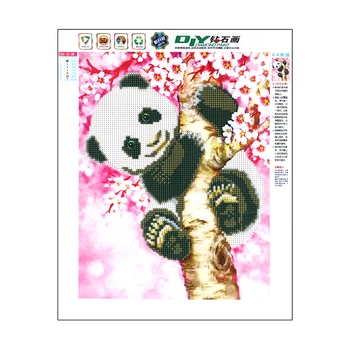HILIFE Diamond Mozaiky Roztomilá Panda Vzor Domáce Dekorácie Drahokamu Diamond Maľovanie Cross Stitch Diamond Výšivky Súpravy