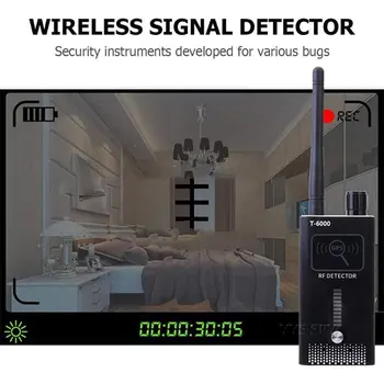T6000 RF Signálu Detektora Anti Úprimných Skryté Kamery, Špionážne Gadgets Espias GSM GPS Tracker Bezdrôtové Audio Chybu na Wiretapping Vyhľadávanie