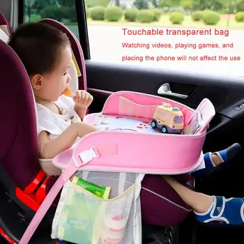 Auto Dieťa Zásobník Prenosný Multifunkčný Cartoon Dieťa, Hračky, Potraviny Držiteľ Vodotesný Mobil Držiteľ Vozidla Baby Seat Tabuľka