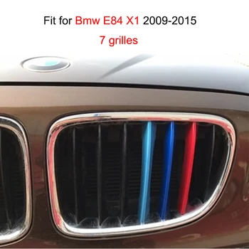 Pre BMW X1 E84 2009-Prednej Mriežky, Trim Pásy Gril Výkon Dekorácie Kryt Nálepky 3 Farby 3D M Styling 7 Mriežky