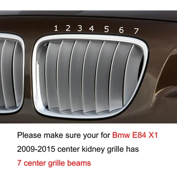 Pre BMW X1 E84 2009-Prednej Mriežky, Trim Pásy Gril Výkon Dekorácie Kryt Nálepky 3 Farby 3D M Styling 7 Mriežky
