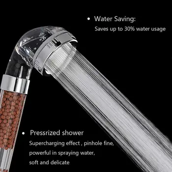 3 Režimy Vaňa Sprcha Nastaviteľné Jetting Showerhead Vysoký Tlak na Šetrenie vody Kúpeľňa Aniónové Filter Sprcha SPA Tryska