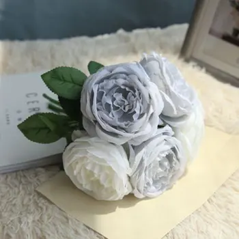Imitácia Rose Falošné Kvety Realisticky Svadobné Kytice Vázu S Kvetom, Domáce Dekorácie, Svadobné Ozdoby Dodávky