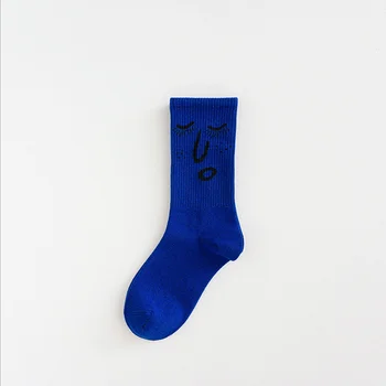 DONG AI 10 Párov Šťastný Cartoon Smajlík Vzor Ponožky Harajuku Zábavné Posádky Bavlnené Ponožky Calceines Roztomilý Módne Žena Ponožky Nové