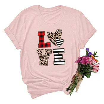 25# Ženy Šaty Lady Tees Grafický Tlač Milujú Sladké Valentine Roztomilý Štýl 90. rokoch Topy Žena T Shirt Dámske Tričko одежда