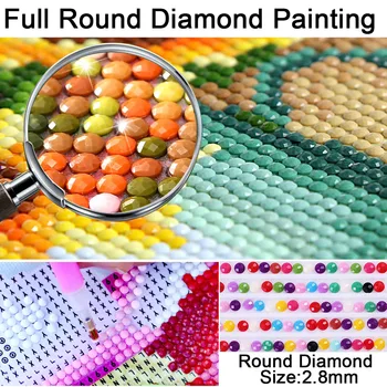 5D DIY Plné námestie Diamond Maľovanie Mozaikové Umenie krásy Full Round-Diamond Drahokamu Výšivky Cross Stitch domova darček