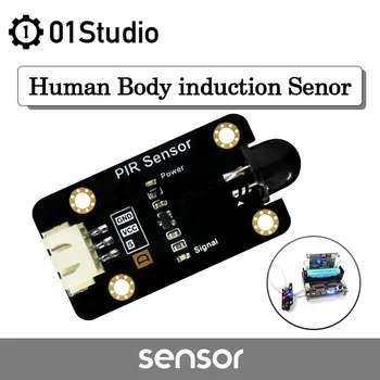 01Studio Ľudské Telo Infračervený Senzor PIR Seňor Detektor Modul pre pyBoard MicroBit Micropython Vývoj Doska
